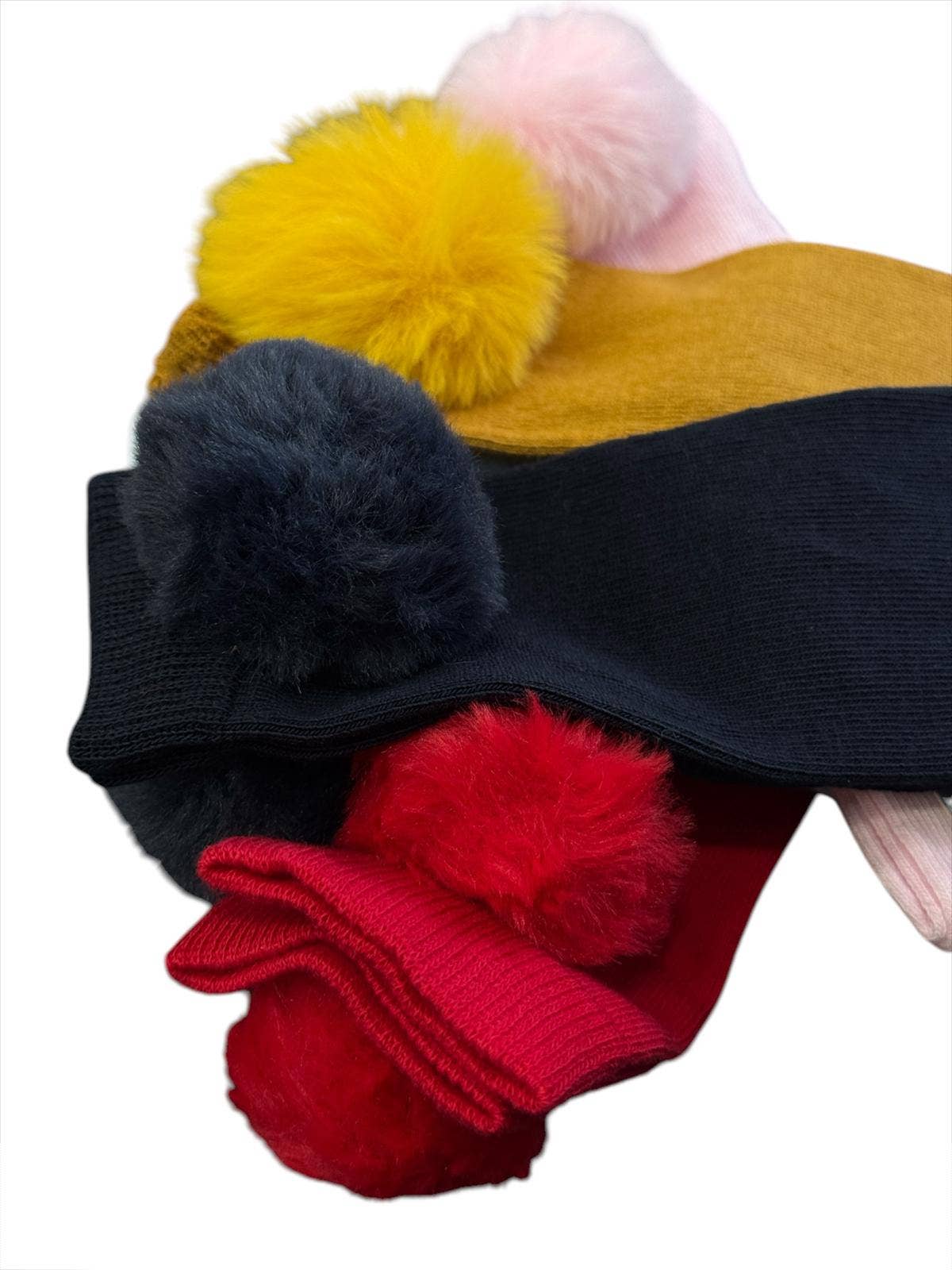 🔥 50% KORTING OP HOGE SOKKEN MET POM POM VAN BONT: BORDEAUX / 31/34