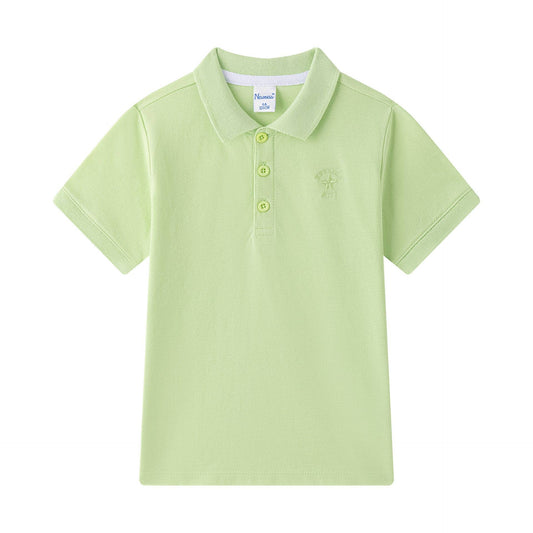 Lichtgroen Korte Mouwen Polo 100% Katoen
