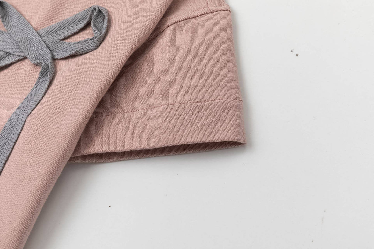 Meisjes T-shirt roze grijze details KGV66929