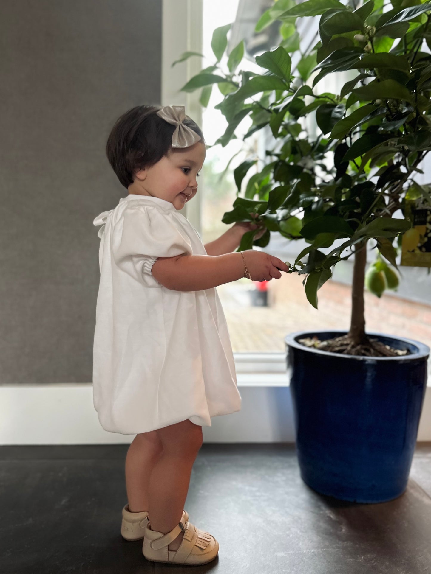 Ballon jurk wit LouLou