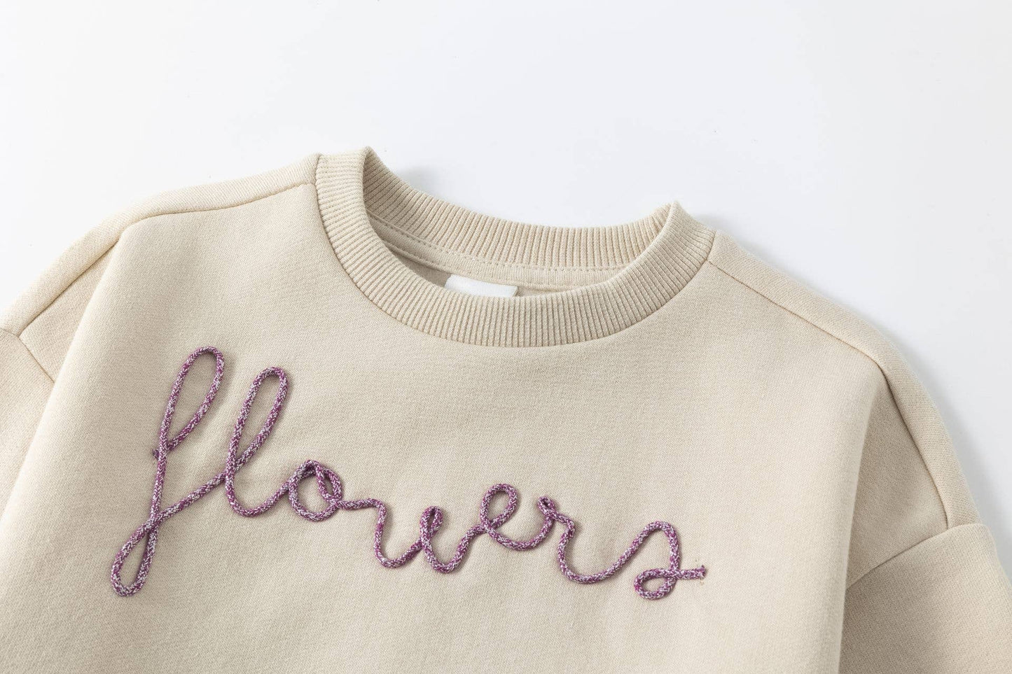 Winter fleece sweatshirt paars