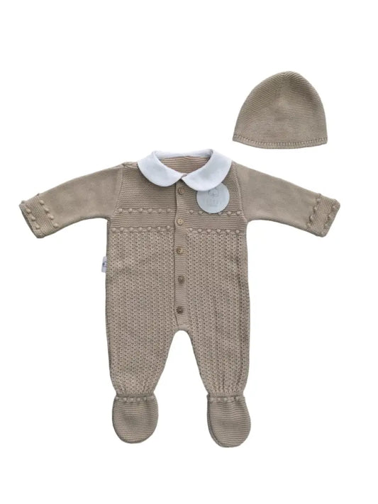 Babypakje met muts beige CT 502