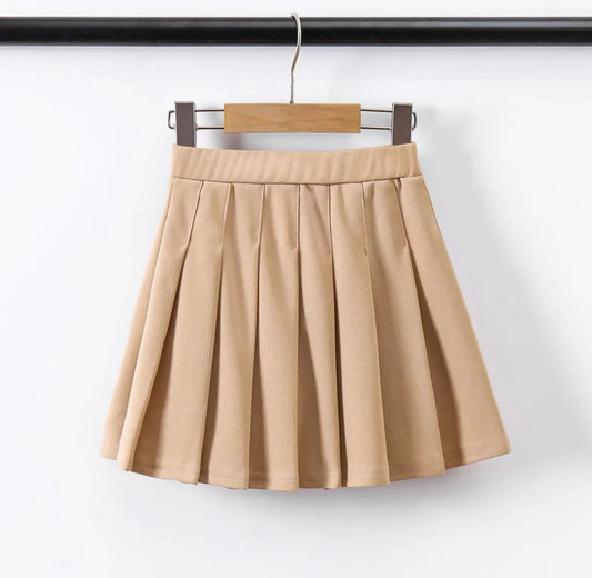 Plooi rokje beige