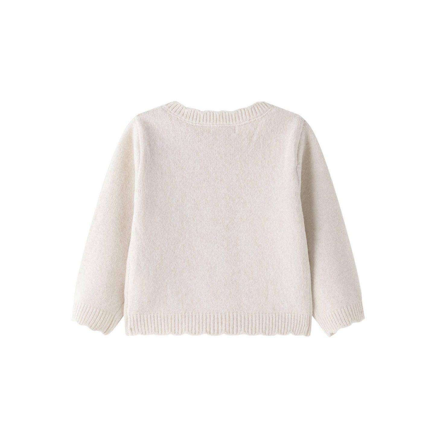 Gebreid vest paarse bloemetjes babymeisje BGI85517