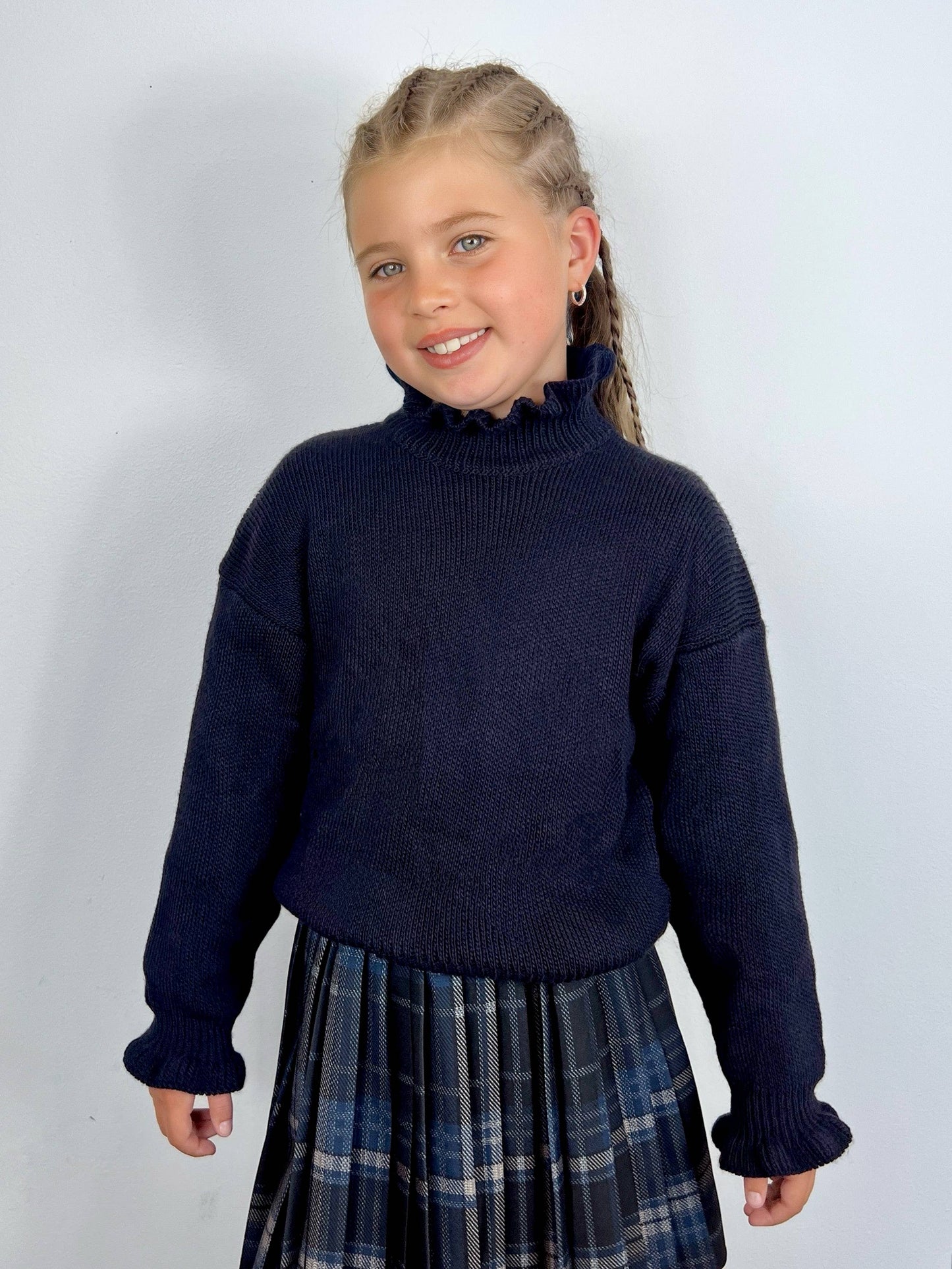 Meisjes coltrui met ruches.: Marine