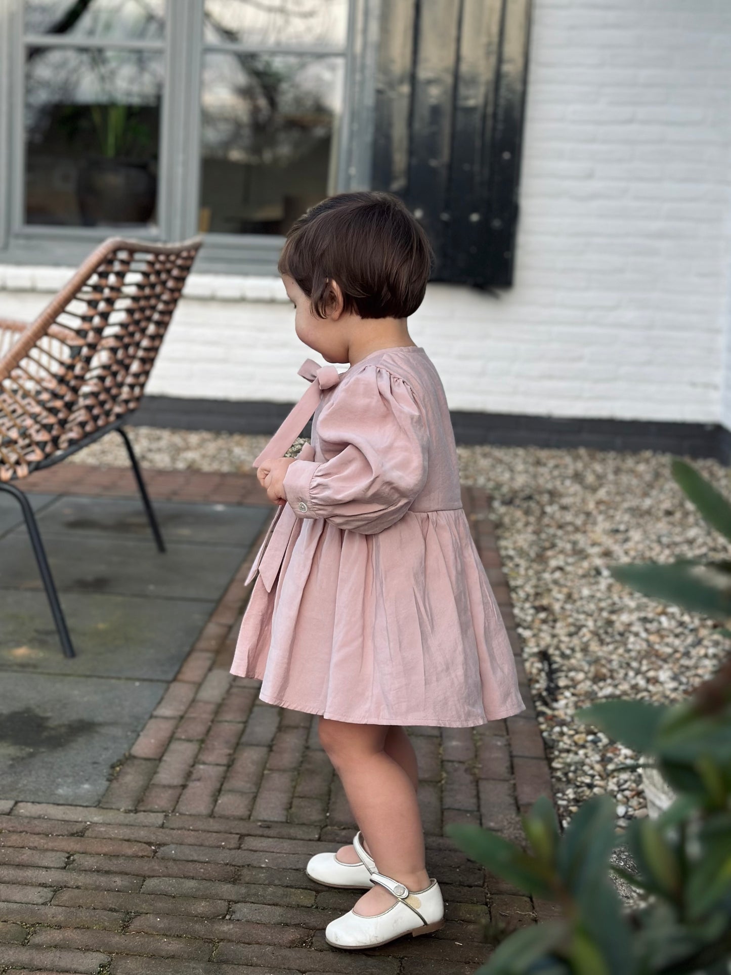 Jurk met strikken roze LouLou