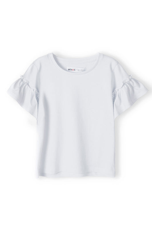 Shirt met pofmouw wit