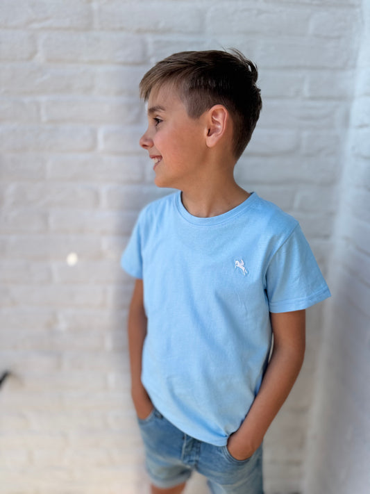 Lichtblauw shirt