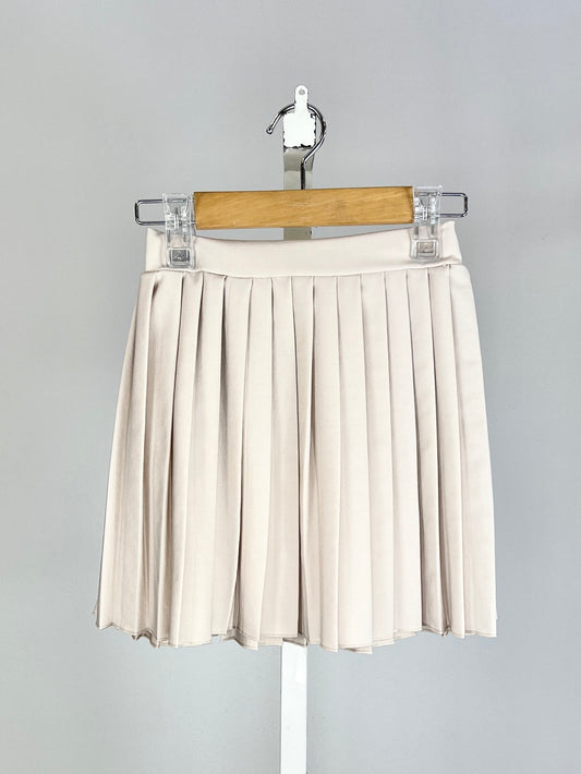Effen geplooide rok voor meisjes: Beige