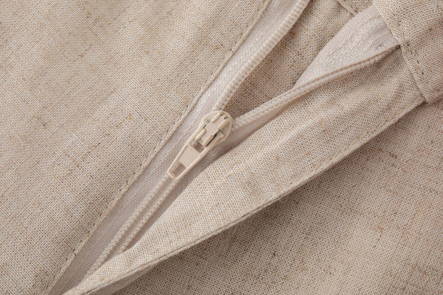 Linnenbroek kort in beige jongen