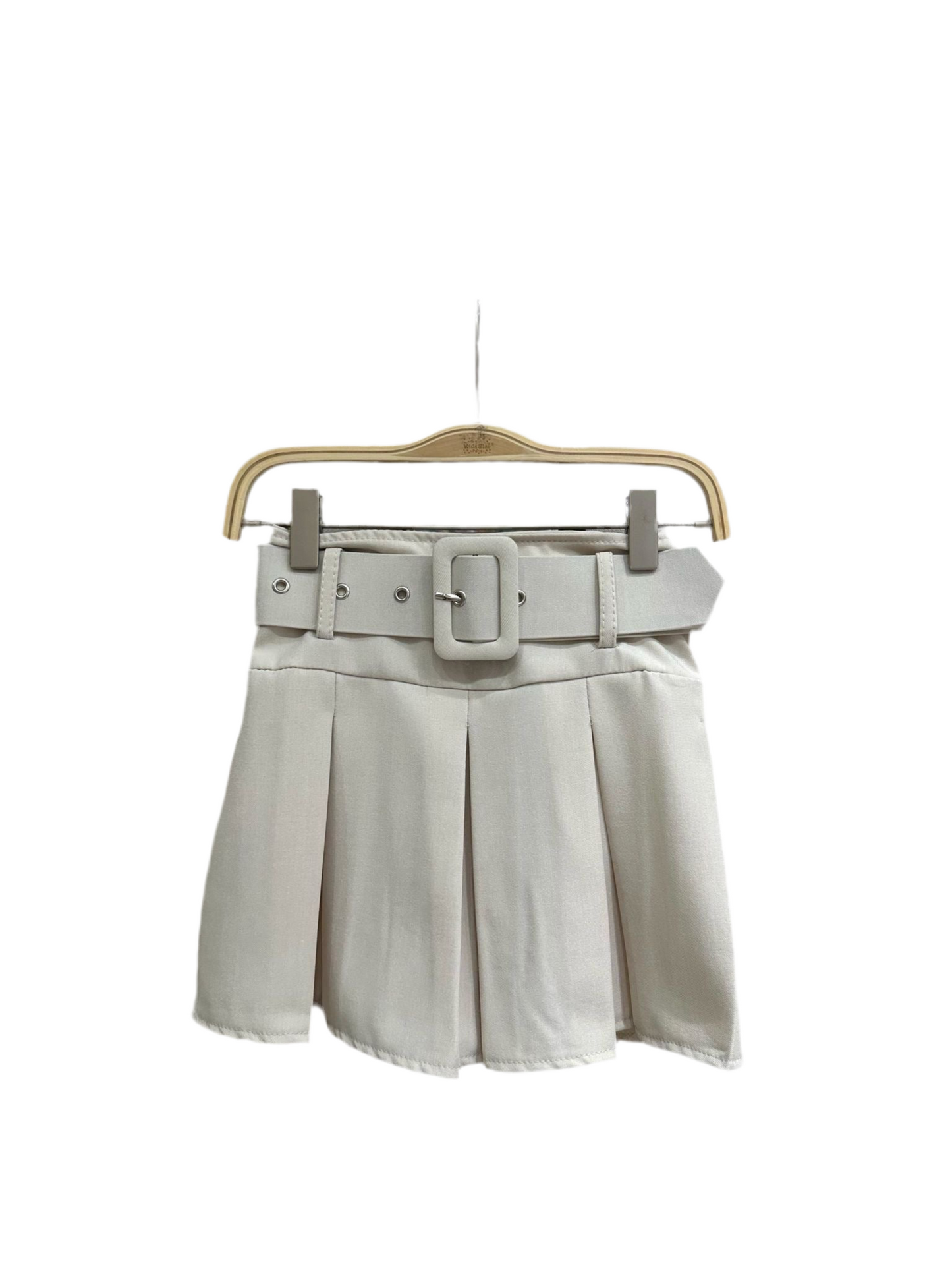 Rok beige met riem