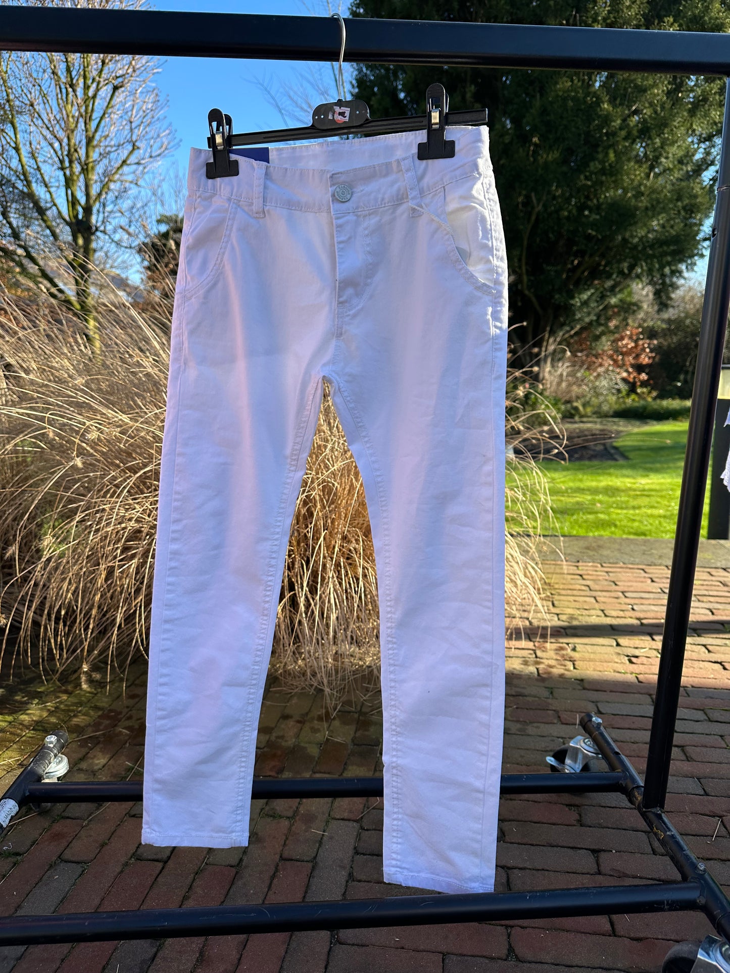 Witte lange broek