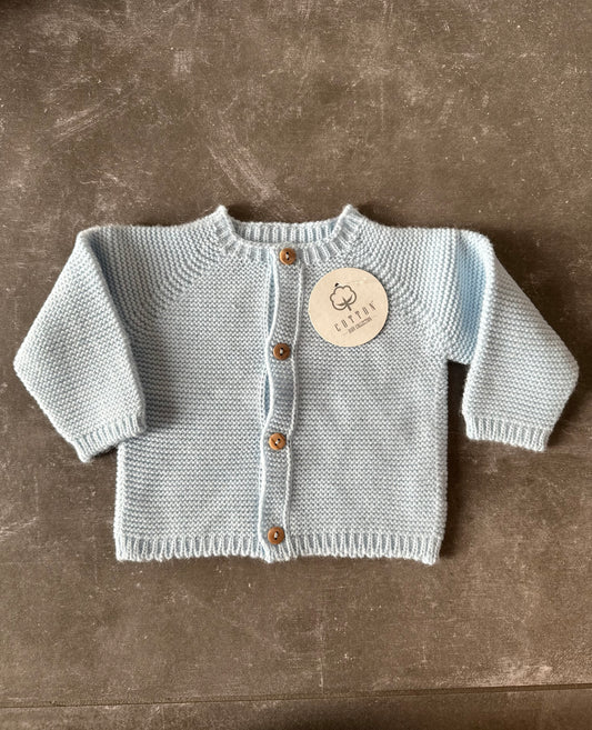 Baby vestje gebreid licht blauw