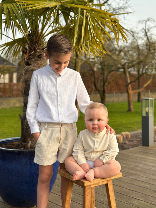 Blouse LouLou linnenlook wit