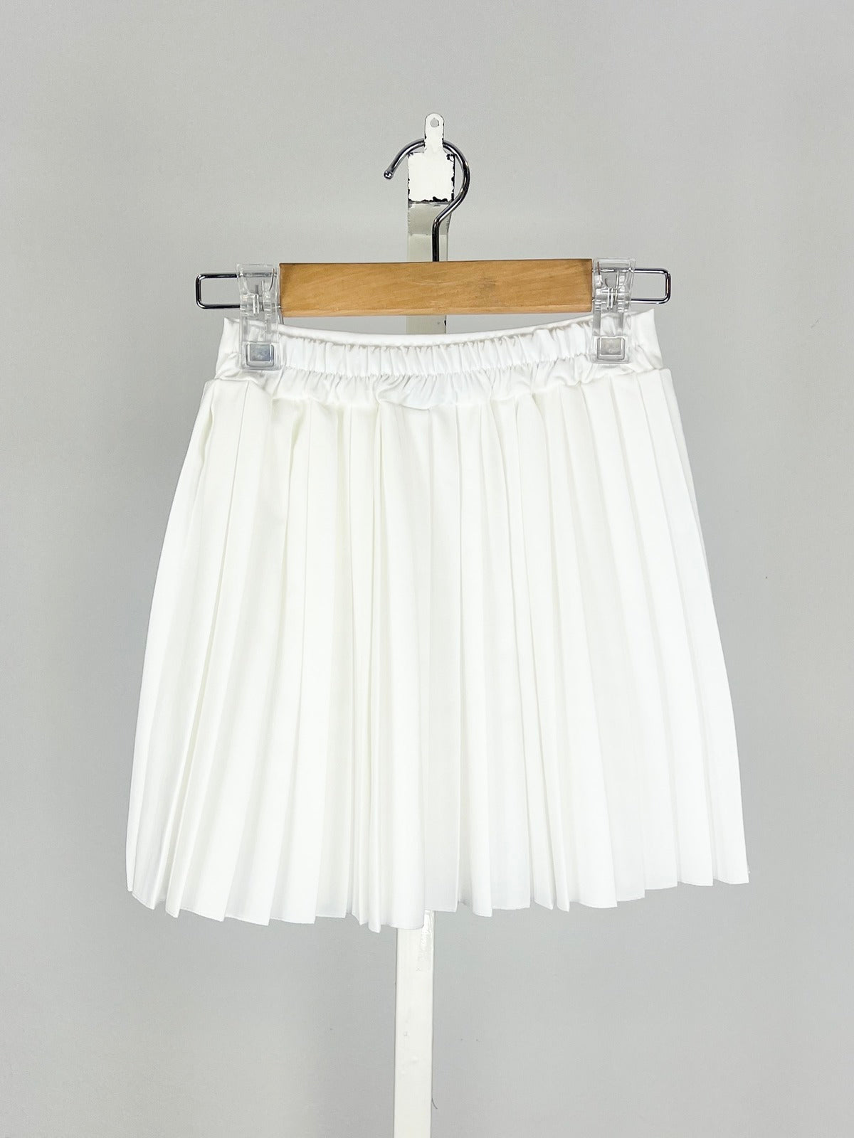 Effen geplooide rok voor meisjes: Wit