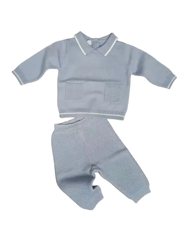 Babypakje blauw truitje met broekje