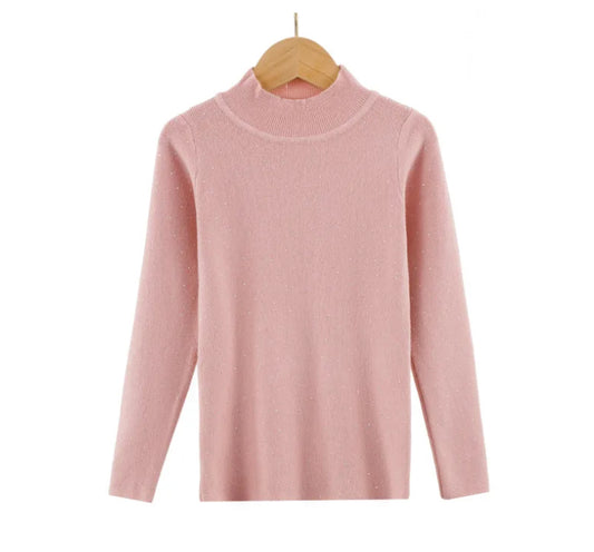 Trui met glittertjes roze