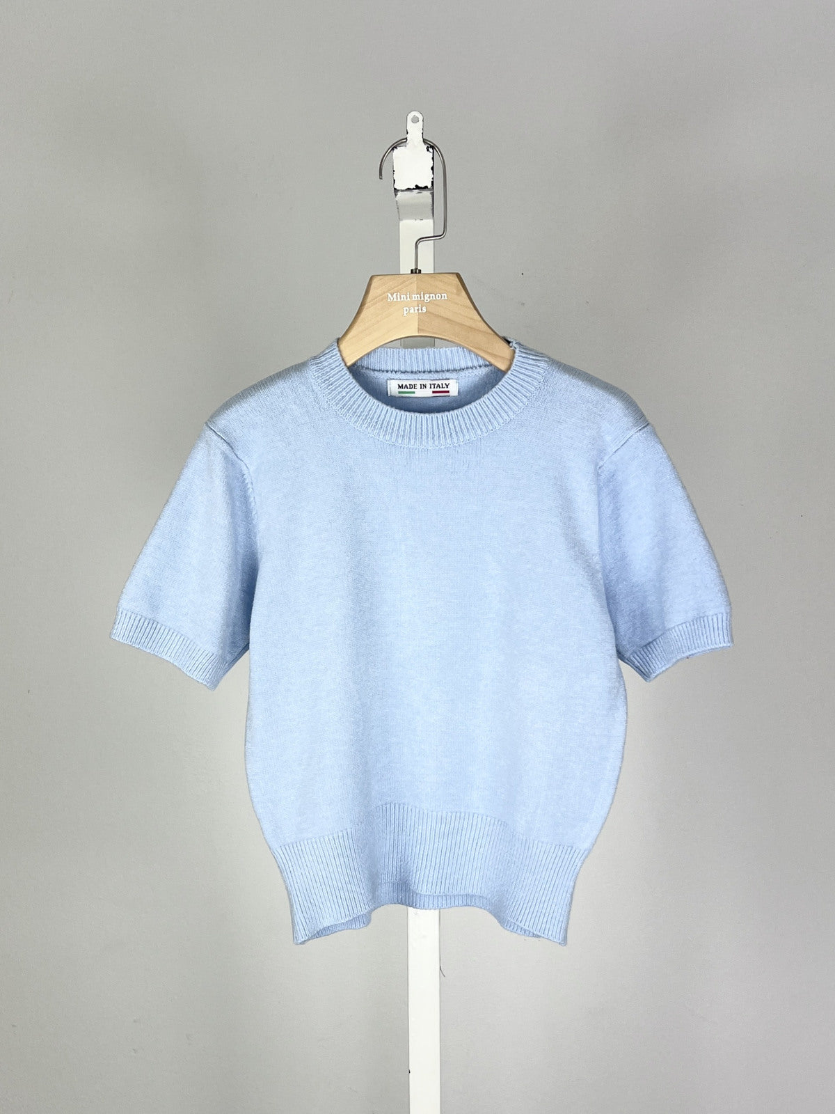 Effen gebreid truitje blauw