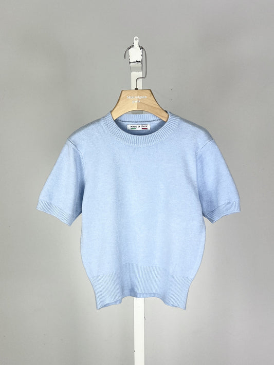 Effen gebreid truitje blauw