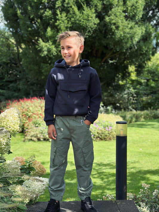 Chino met zakken groen