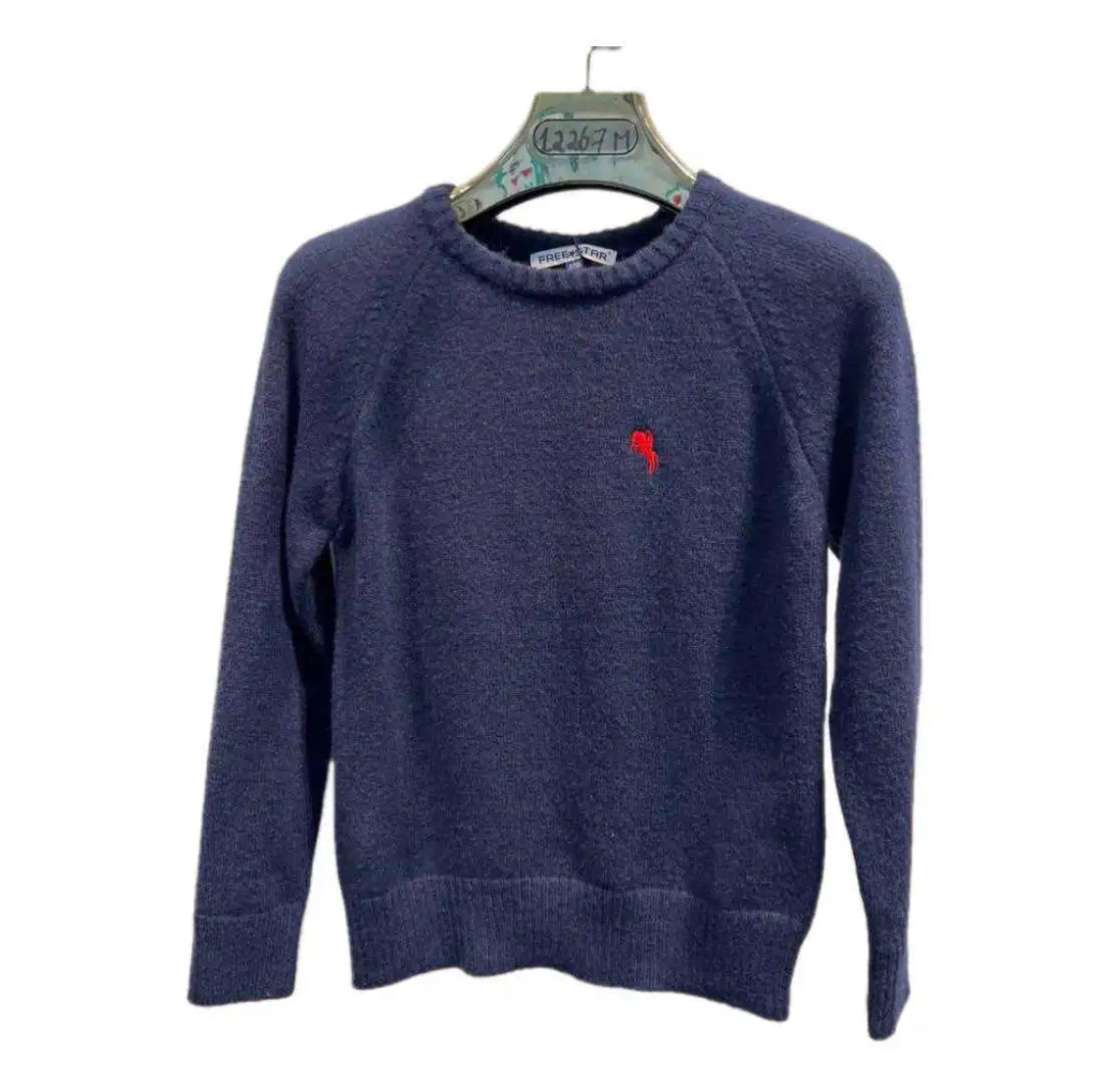 Wollen trui donkerblauw
