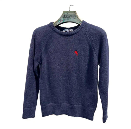 Wollen trui donkerblauw