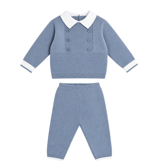 Babypakje 2 delig trui/broek blauw