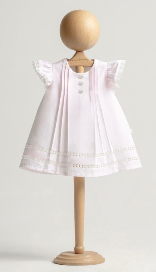 Roze jurkje met plooitjes