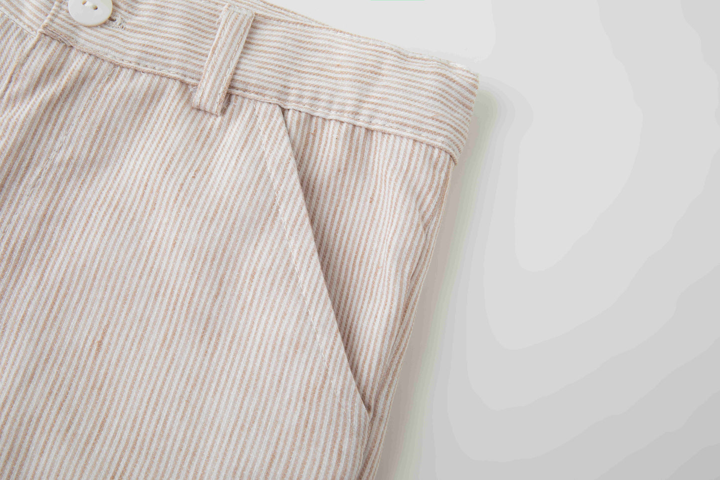 Gestreepte linnen short broek