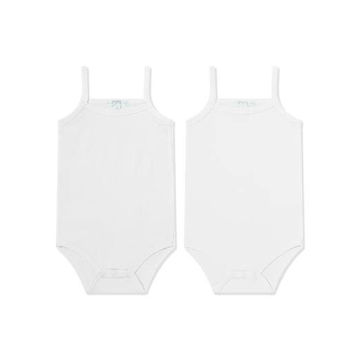 Body Meisje-2-Delige Unisex Set: Blanco / 100% katoen