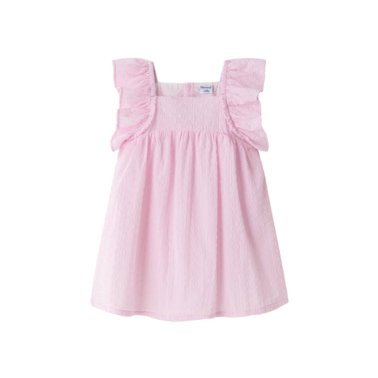 Roze jurk met ruches voor meisjes
