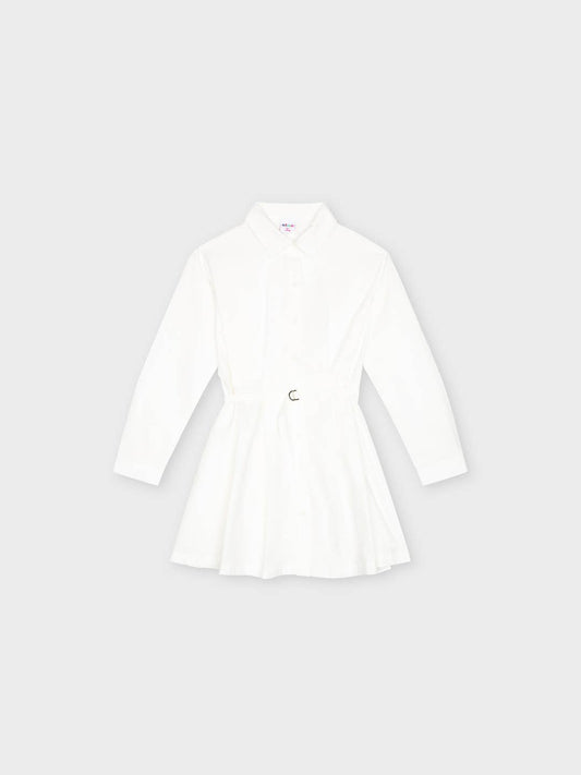 Meisje |Katoenen jurk met centuur