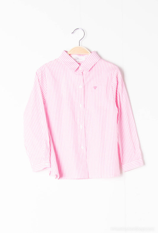 Roze wit gestreepte blouse