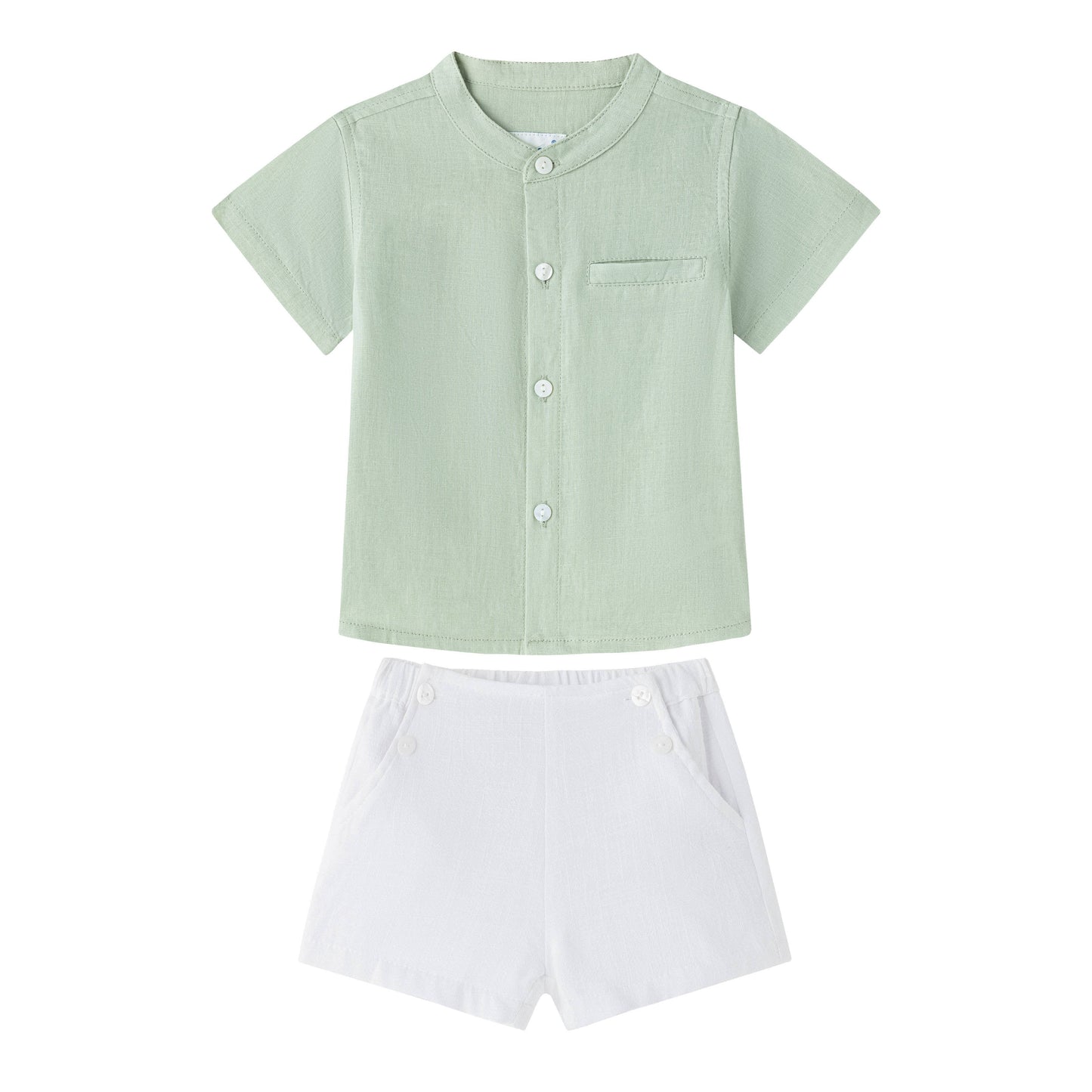 Groen shirt en broek set voor baby's