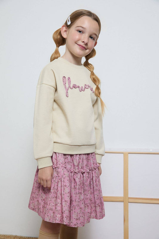 Winter fleece sweatshirt paars