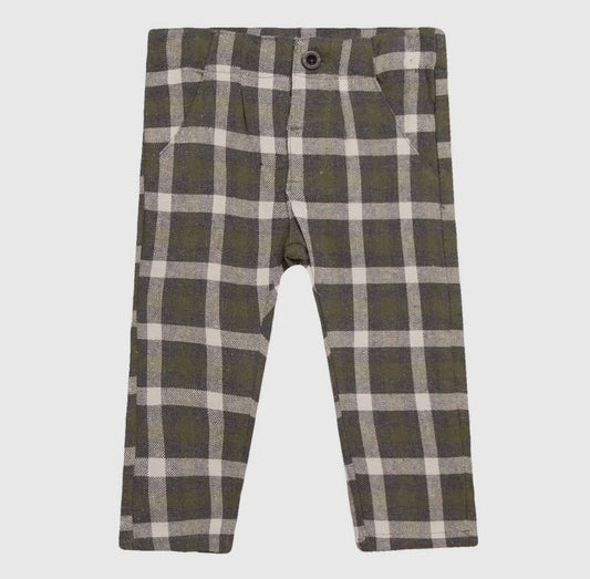 Ruit broek jongen groen