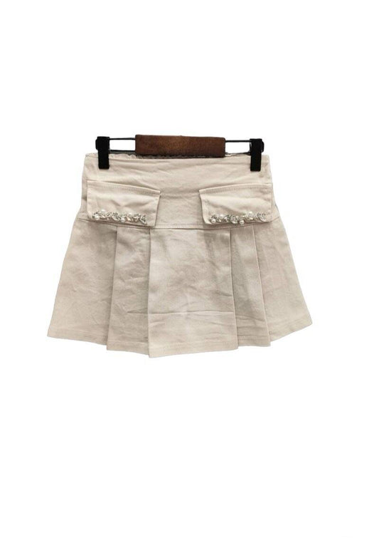 Rok met zakjes beige